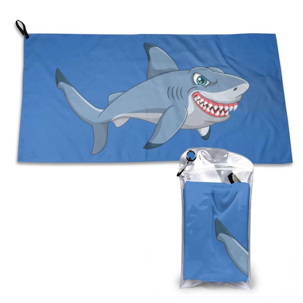 SIYTUAU Fierce Sharks Towels for Bathroom 16x31.5 in Ultra Soft Quick Drying Bath Towels Hand Towels Camping Fitness Beach Towel