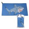 SIYTUAU Fierce Sharks Towels for Bathroom 16x31.5 in Ultra Soft Quick Drying Bath Towels Hand Towels Camping Fitness Beach Towel view 1