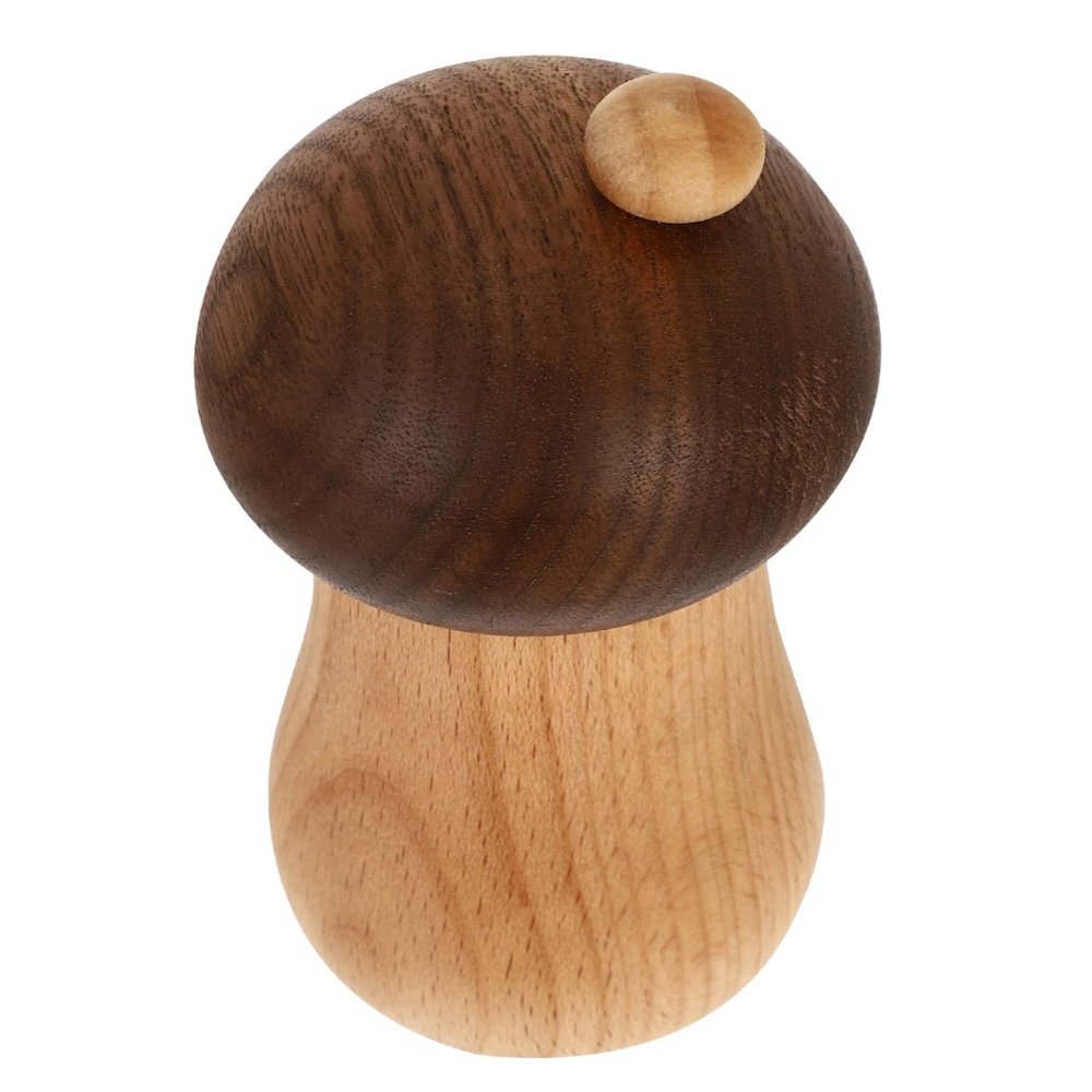 Zerodeko Wooden Toothpick Barrel - Stylish Mushroom Design Toothpick Holder for Home Dining Table Decor Perfect for Entertaining and Everyday Use