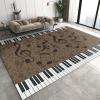 GIRTFU 8x10 Large Area Rugs Retro Music Note Lovers Rugs for Living Room, Musical Piano Keys Nursery Rug with Under Rug Non Slip Tape for Bedroom Kids Room view 1