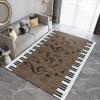 GIRTFU 8x10 Large Area Rugs Retro Music Note Lovers Rugs for Living Room, Musical Piano Keys Nursery Rug with Under Rug Non Slip Tape for Bedroom Kids Room view 2