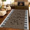 GIRTFU 8x10 Large Area Rugs Retro Music Note Lovers Rugs for Living Room, Musical Piano Keys Nursery Rug with Under Rug Non Slip Tape for Bedroom Kids Room view 3