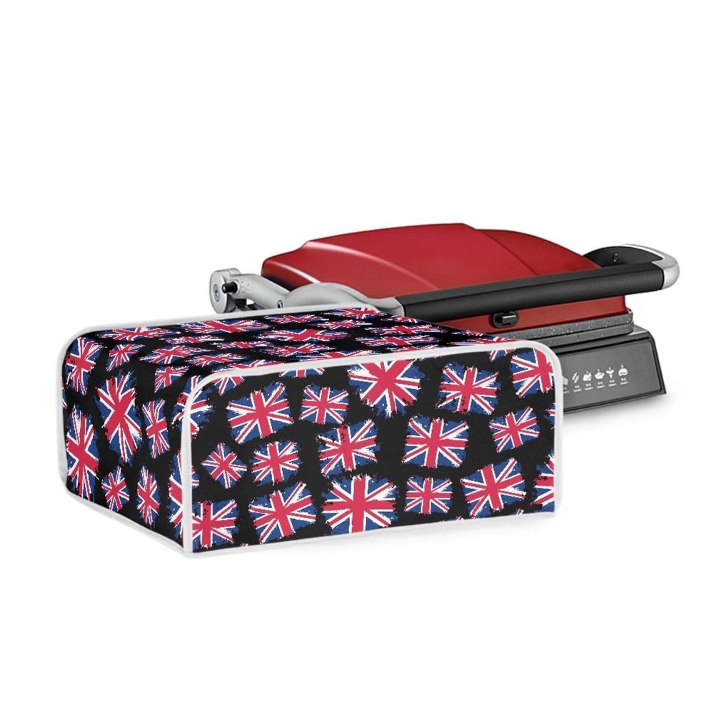 Eheartsgir British Flag Union Jack Durable Grill Machine Pan Cover Stain Resistant Fabric Barbeque Grill & Griddle Cover Case for Indoor Outdoor Home Kitchen Decorations