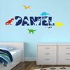 Custom Name Wall Decals,Dinosuar Wall Sticker,Peel And Stick Wall Decals for Nursery and Kids Room view 2