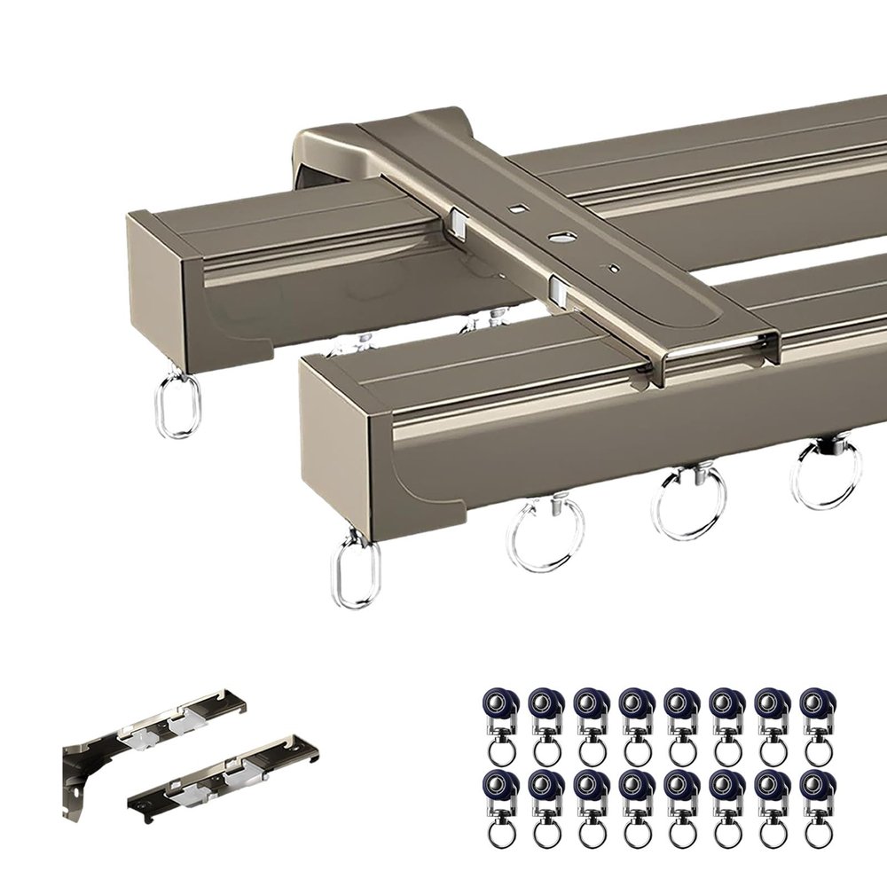 Ceiling Curtain Track Ceiling Mounted Curtain Rail for Curtains, Room Divider Curtains, Curtain Rail Aluminium Alloy Ceiling Curtain Track, Metal Heavy Duty Curtain Rod, Ceiling Shower Curtain Tracks
