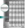 ZOE STORE Shower Curtains for Bathroom Accessories, Black White Geometric Polyester Fabric Bathtub Curtain with 12 Hooks, Modern Buffalo Plaid Abstract Art Waterproof Shower Curtains 54 x 78 Inches view 4