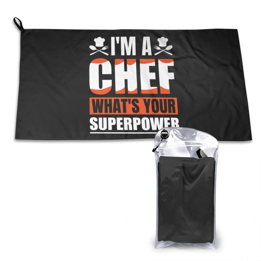 SIYTUAU I m A Chef What s Your Superpower Towels for Bathroom 16x31.5 in Ultra Soft Quick Drying Bath Towels Hand Towels Camping Fitness Beach Towel