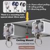 Room Divider - Ceiling Curtain Track, Double Curtain Rail Track, Aluminum Alloy Silence Curtain Rails, Wall Mount / Ceiling Mounted Curtain Tracks System For Living Room Bedroom(Color:White-C,Size:1.9 view 3