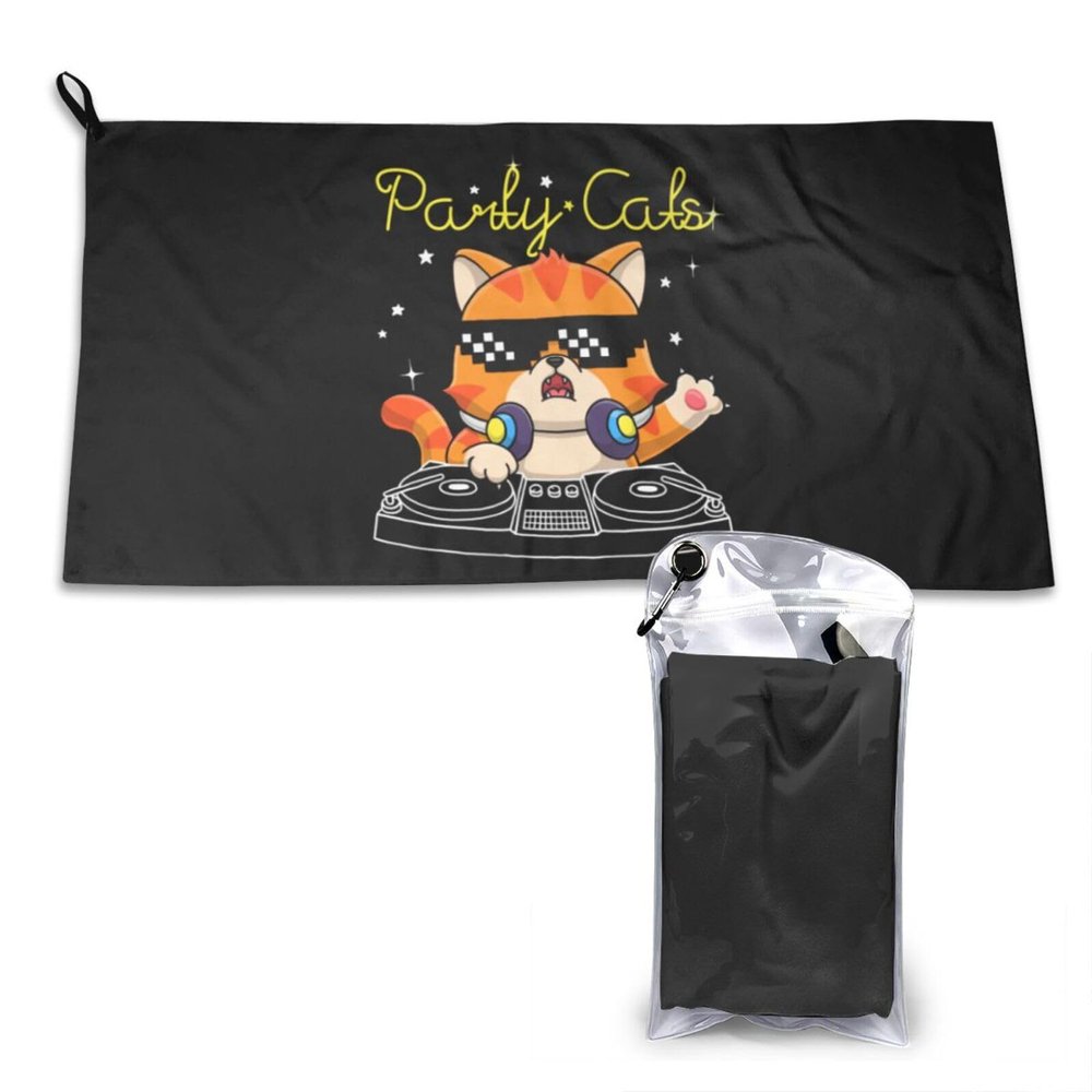 SIYTUAU Cool Cat Towels for Bathroom 16x31.5 in Ultra Soft Quick Drying Bath Towels Hand Towels Camping Fitness Beach Towel