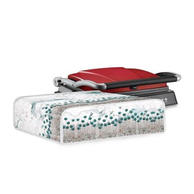 Freewander Electric Baking Pans Cover Foldable Grill Cover Stain Resistant Counter Top Griddle Appliance Water Proof Fabric for Home Kitchen Decor Universal Size, Blue Flowers Dragonfly Print