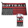 SIYTUAU American Flag Softball Towels for Bathroom 16x31.5 in Ultra Soft Quick Drying Bath Towels Hand Towels Camping Fitness Beach Towel view 1
