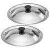 2pcs Pot Lid Multipurpose Cover for Frying Pan Skillet and Wok Easy to Clean for Home and Restaurant Cooking view 1