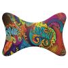 NONHAI 2 Pack Car Neck Pillow Colorful Pattern Car Headrest Pillow Memory Foam Car Pillow Breathable Removable Cover Universal Headrest Pillow for Travel Car Seat Driving & Home view 1