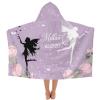 Eiis Unidesign Hooded Towels for Kids 3-10 YrsCute Fairy Silhouettes Pink Flowers Kids Bath Towels Hooded Beach Towel Wrap Bathrobe Blanket Boys Gift for Shower view 1