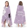 Eiis Unidesign Hooded Towels for Kids 3-10 YrsCute Fairy Silhouettes Pink Flowers Kids Bath Towels Hooded Beach Towel Wrap Bathrobe Blanket Boys Gift for Shower view 3