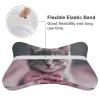 NONHAI 2 Pack Car Neck Pillow Gray Cat with Bow Car Headrest Pillow Memory Foam Car Pillow Breathable Removable Cover Universal Headrest Pillow for Travel Car Seat Driving & Home view 3