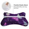 NONHAI 2 Pack Car Neck Pillow Butterfly Purple Car Headrest Pillow Memory Foam Car Pillow Breathable Removable Cover Universal Headrest Pillow for Travel Car Seat Driving & Home view 3