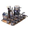 ERoomQ Exquisite Cup Home Tea Brewer Rotating Stone Mill Automatic Tea Set Complete with Teapot and Teacup/Black/As Show (Black As Show) view 1
