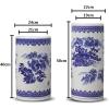 LNYDMA Chinese Style Umbrella Stand, Multifunctional Ceramic Vase, Large Capacity Umbrella Holder, Umbrella Stand Rack for Entryway, 50CM, Blue view 2