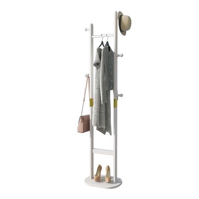 LUNIZ Coat Rack Freestanding Coat Rack Home Floor Coat Rack Creative Double Rod Heavy Coat Rack Living Room Bedroom Office Decorative Coat Rack Sturdy Coat Rack Stand (Color : B)