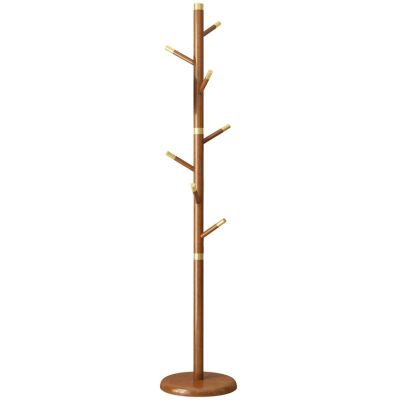 thalo Free Standing Coat Rack Floor-standing Coat Rack with Adjustable Size Coat Tree Living Room Assembly Standing Coat Rack Corner Hanger Clothes Hat Umbrella Standing Coat Rack, Brown
