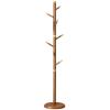 thalo Free Standing Coat Rack Floor-standing Coat Rack with Adjustable Size Coat Tree Living Room Assembly Standing Coat Rack Corner Hanger Clothes Hat Umbrella Standing Coat Rack, Brown view 1