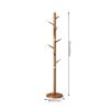 thalo Free Standing Coat Rack Floor-standing Coat Rack with Adjustable Size Coat Tree Living Room Assembly Standing Coat Rack Corner Hanger Clothes Hat Umbrella Standing Coat Rack, Brown view 2