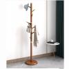 thalo Free Standing Coat Rack Floor-standing Coat Rack with Adjustable Size Coat Tree Living Room Assembly Standing Coat Rack Corner Hanger Clothes Hat Umbrella Standing Coat Rack, Brown view 4