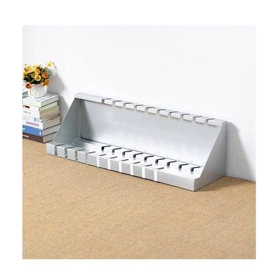 GRRICEPL Ceramic Tiles Floor Porcelain Display Shelf, Marble Slab Display Stand, Large Wooden Plate Display Stands, Thickened Triangular Structure (Color : Silver, Size : 100x30x30cm)