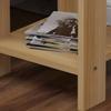 KWOKING Wooden Side Table One Shelf End Table with Four Legs Small Coffee Table Mini Small Apartment Living Room Sofa Side Table Corner Table Bedside Table Black Round Corner 20" L x 20" W x 20.5" H view 3