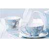 ERoomQ Exquisite Cup 8 Piece Coffee Maker and Coffee Cup & Saucer Set English Afternoon Tea Set Crane Pattern Tea Set/Blue/As Shows (Blue As Shows) view 2