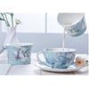 ERoomQ Exquisite Cup 8 Piece Coffee Maker and Coffee Cup & Saucer Set English Afternoon Tea Set Crane Pattern Tea Set/Blue/As Shows (Blue As Shows) view 3