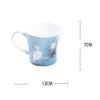 ERoomQ Exquisite Cup 8 Piece Coffee Maker and Coffee Cup & Saucer Set English Afternoon Tea Set Crane Pattern Tea Set/Blue/As Shows (Blue As Shows) view 4