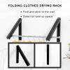 ZPRYZHD Folding Clothes Drying Rack, Balcony Clothes Drying Rack, Folding Bathroom Clothes Hanger, Hanging Clothes Drying Rod, Suitable for Bedroom/Balcony/Bathroom/Office/Living Room (Size : F) view 3