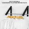 ZPRYZHD Folding Clothes Drying Rack, Balcony Clothes Drying Rack, Folding Bathroom Clothes Hanger, Hanging Clothes Drying Rod, Suitable for Bedroom/Balcony/Bathroom/Office/Living Room (Size : F) view 4