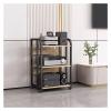 JYHHCYS 3/4/5 -Tier AV Media Stand Stereo Cabinet Video Component Rack Holder, Modern Multifunctional Electronics Equipment Shelf Tower for DVD Player/Amplifier (Color : Black-#1, Size : 3 Layer) view 1