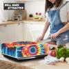 Eheartsgir Rainbow Tie Dye Durable Electric Indoor Grill Dirty Fingerprint Protection Cover Barbeque Griddle Baking Tray Appliance Cover for Housewife, Mom, Friend Gift view 4