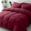 JOLLYVOGUE King Comforter Set, Ultra-Soft Bed in a Bag King Size 7 Pieces, Oeko-TEX Certified Bedding Set with Down Alternative Comforter, Sheets, Pillowcases & Shams, Burgundy view 1