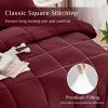 JOLLYVOGUE King Comforter Set, Ultra-Soft Bed in a Bag King Size 7 Pieces, Oeko-TEX Certified Bedding Set with Down Alternative Comforter, Sheets, Pillowcases & Shams, Burgundy view 3