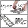 Abizarch Pan Organizer Rack with 7 Adjustable Dividers Removable Pot Lid Holder with Expandable Base Stable Pots and Pans Organizer with U-Shaped Slot Pot Pan Lid Rack Baking Sheet Rack view 2