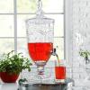 HLMYAUTO Beer Tower,3L Drink Dispenser, Beer Tower Dispenser,Tabletop Beer Tower,Creative Embossed Transparent Juice Tank view 3