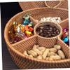 Zerodeko 1pc Round Handmade Rattan Woven Storage Basket Lid for Fruits Snacks and Sundries Picnic Organizer Decorative and Functional Woven Storage view 3