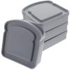 Ciieeo 4pcs Portable Sandwich Containers Airtight Lunch Boxes with Lids Microwave Safe Bread Storage Box for Camping Easy to Store Food Organizer view 1