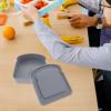 Ciieeo 4pcs Portable Sandwich Containers Airtight Lunch Boxes with Lids Microwave Safe Bread Storage Box for Camping Easy to Store Food Organizer view 3