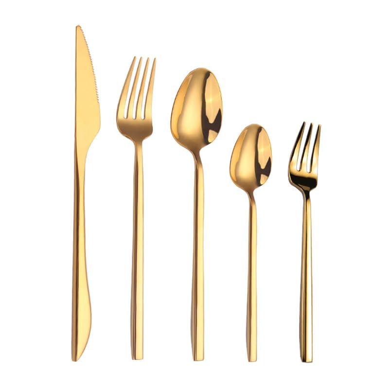 ONUIFIKE Silverware Set, 5/20/30/40 Pieces 304 Stainless Steel Steak Knives, Forks And Spoons For Hotel And Home Use Thick Handle Stainless Steel Tableware Knives, Forks And Spoons, Home Cutlery Flat