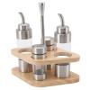 Stainless Steel Seasoning Bottle Set, Glass Bottles with Rack for Kitchen view 2