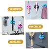 Ciieeo 4pcs Silicone Wall-Mounted Toothbrush Holder No-Drill Adhesive Hooks for Bathroom Kitchen Organizer Versatile Storage for Toothbrushes and Combs Black White view 3