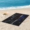 SIYTUAU Smoke Style United States Thin Line Red White Blue Flag Bath Towels 27.5"x55" Inch Super Soft Quick Dry Bath Towel Travel Gym Beach Towel Picnic Yoga Blankets view 3