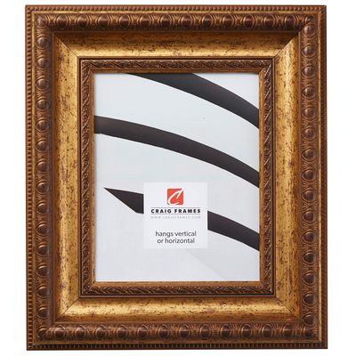 Craig Frames Arqadia Gothic, 25x35 Picture Frame, Aged Gold