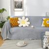 UEAUY Cotton Linen Couch Cover Modern Style Sofa Slipcovers Thick Washable Sofa Covers Protector Grey 71" x 91" view 1